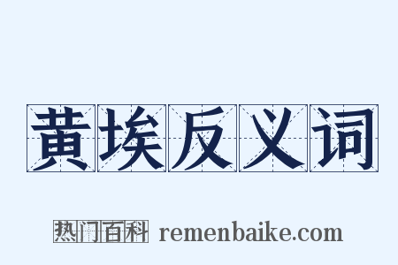黄埃反义词是什么意思的图片
